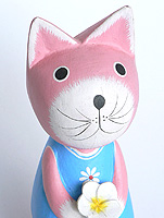 手にお花のネコちゃん小