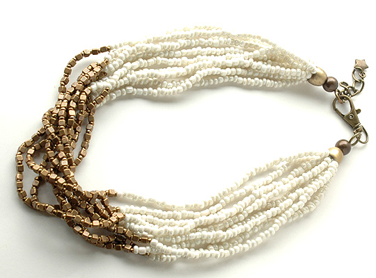 ビーズの多重ネックレス6269A