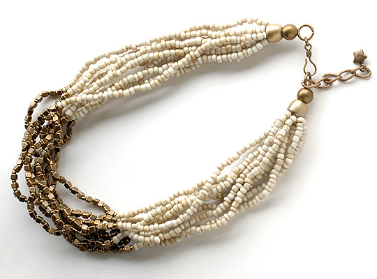 ビーズの多重ネックレス6269B