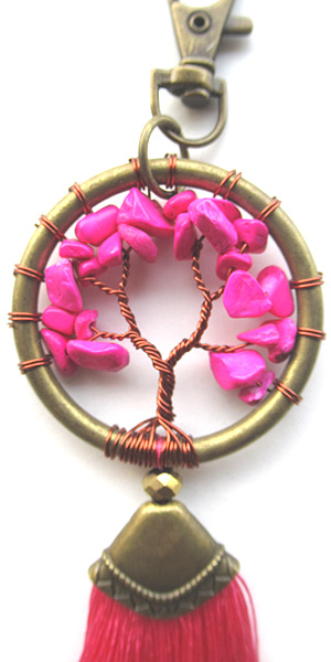 キーリング・ツリーストーン・タッセル6416C