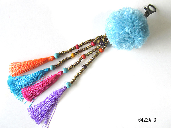 ポンポン・キーホルダー6422A-3