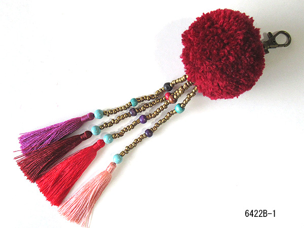 ポンポン・キーホルダー6422B-1