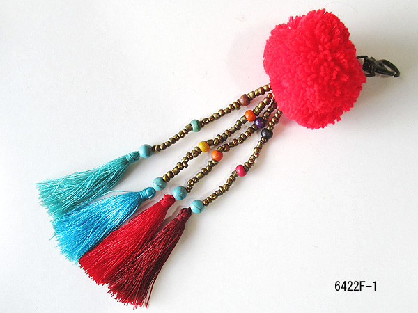 ポンポン・キーホルダー6422F-1