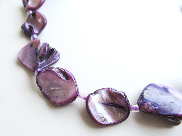 天然シェルネックレス6427A