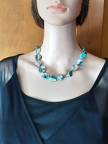 天然シェルネックレス6427B