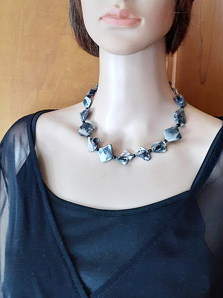 天然シェルネックレス6427H