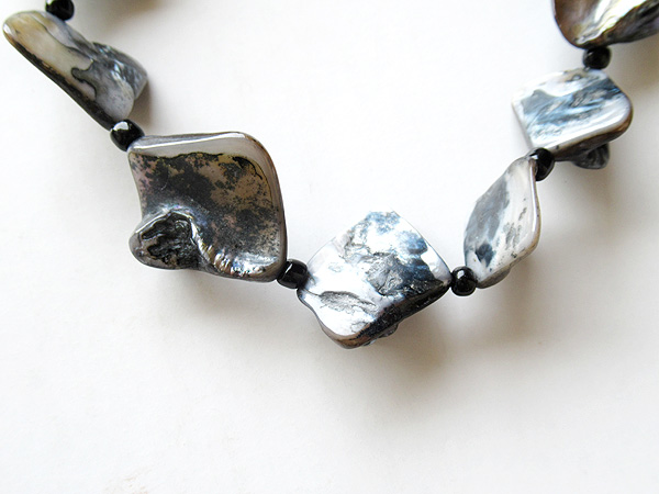 天然シェルネックレス6427H