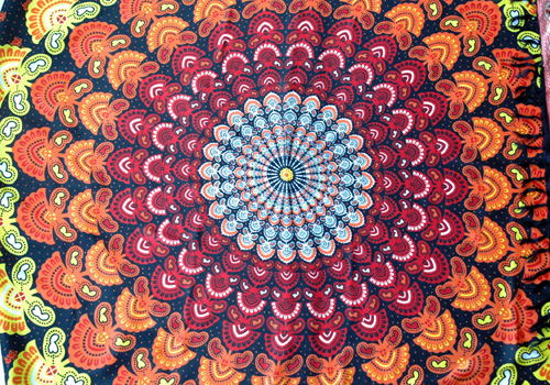 バリ島パレオ・華・黒15380Eアップ