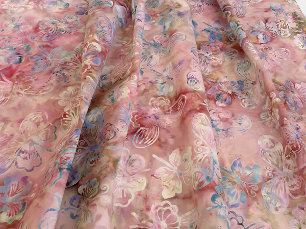 芸術品のような美しい染色。スタンプバティック15397