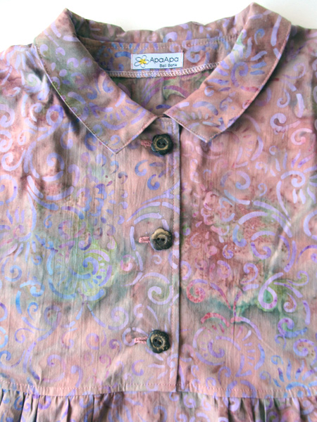 バティック・ギャザーブラウス