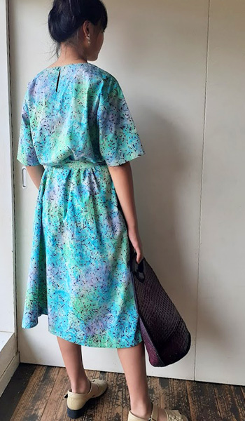 バティックAラインワンピース横から