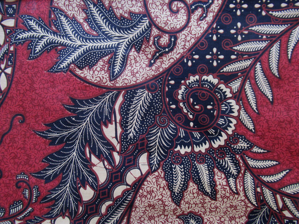 バティック巻きスカート70077B生地のアップ