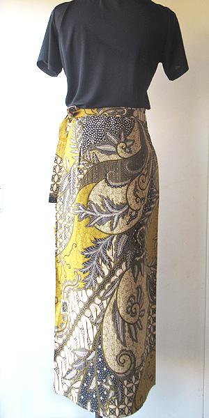 バティック巻きスカート70077C後ろ