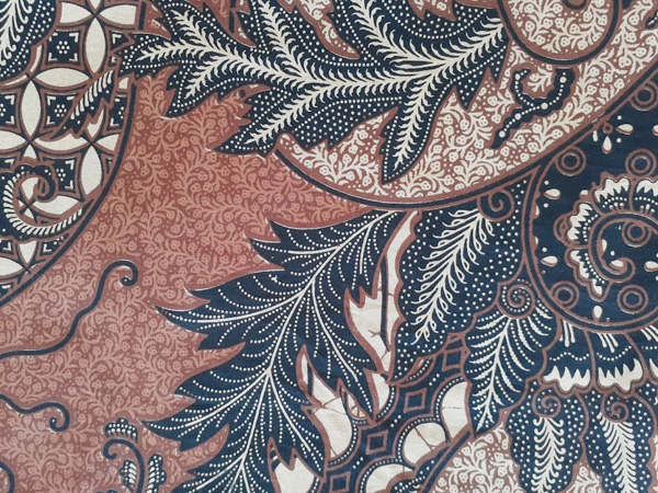 バティック巻きスカート70077D生地のアップ