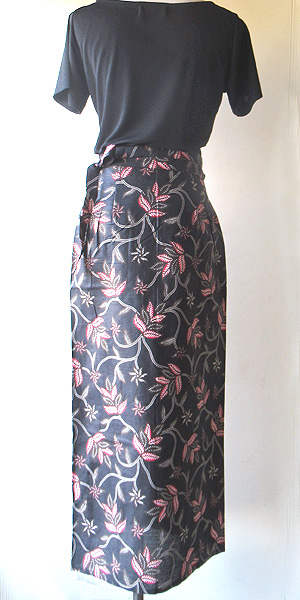 バティック巻きスカート70077I後ろ