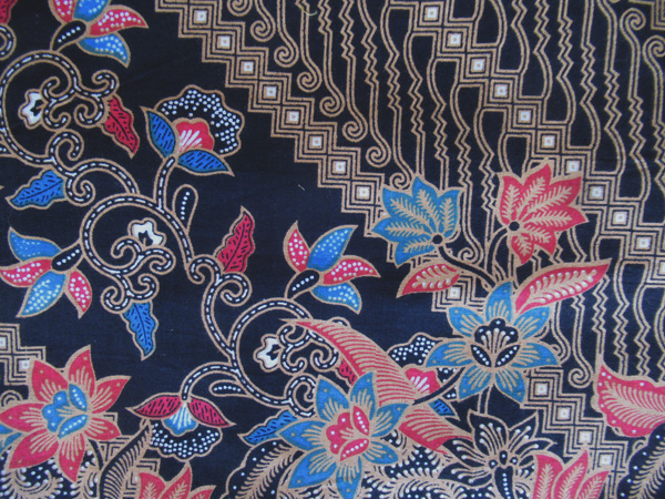 バティック巻きスカート70077L生地のアップ