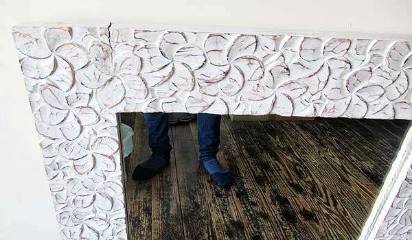 バリの鏡・ミラーフレームわけあり