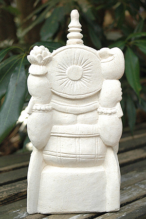 ガネーシャ石像小アウトレット11217OB後ろ