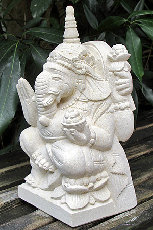 ガネーシャ石像小アウトレット11217OF左面