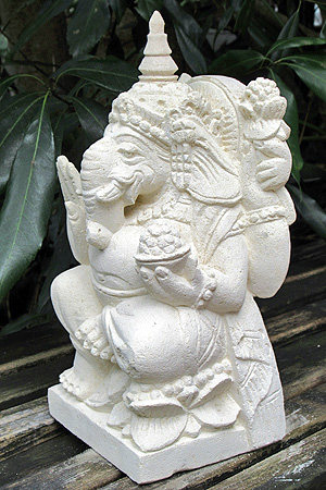 ガネーシャ石像小アウトレット11217OG左面