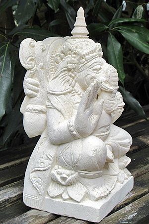 ガネーシャ石像小アウトレット11217OG右面