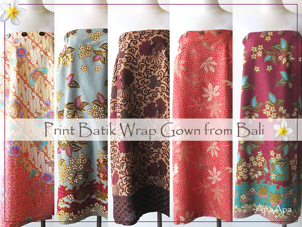 プリントバティックラップガウン新入荷