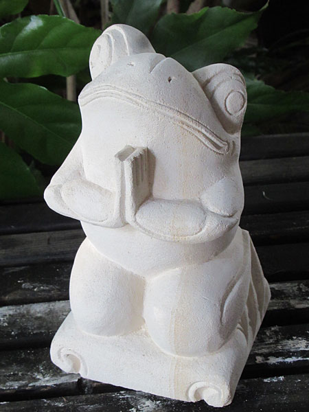 石像カエルお祈り・アウトレット11214K