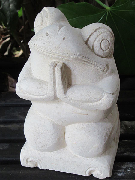 石像カエルお祈り・アウトレット11214N