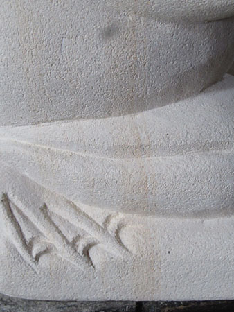 石像カエルお祈り・アウトレット不具合箇所