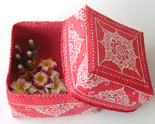 バンブーバスケット(ソカシ)ピンク