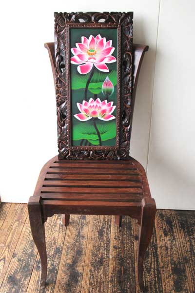 絵画・バリの鳥と花、サイズ