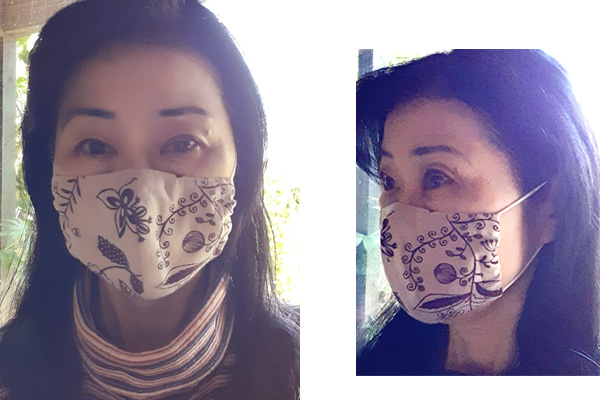 バリのバティック・マスク中のアップ