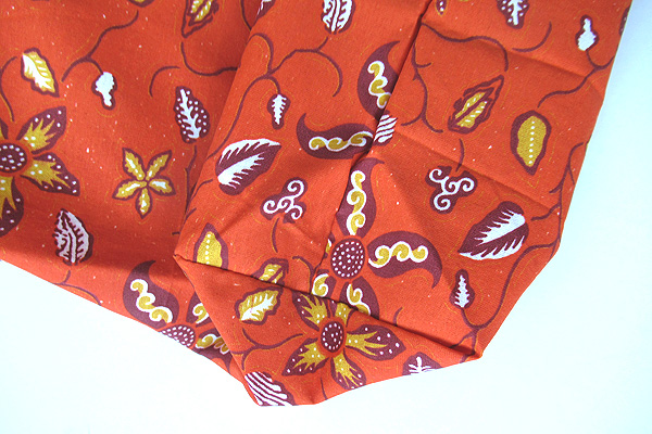 伝統柄バティックのエコバッグ70167マチ部分