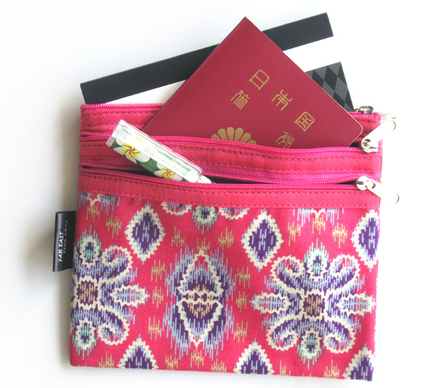 バティック・ポーチ3ファスナー