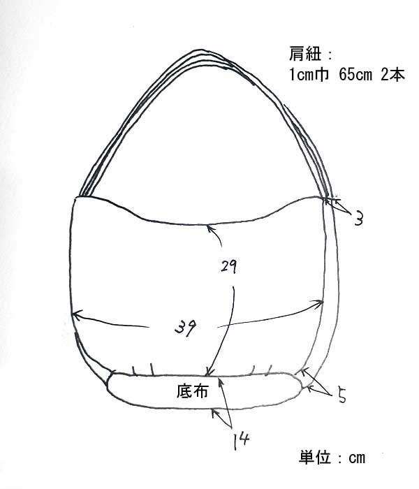 バティック・トートバッグのサイズ