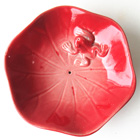 お香立て・蓮とカエル6544B