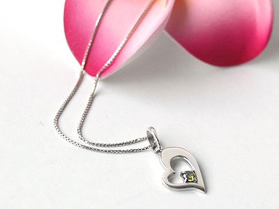 シルバーアクセサリートップ・グリーンアクアマリン