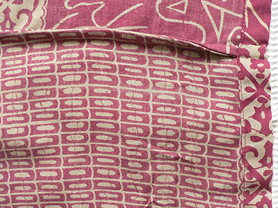 バティック・バスローブ30212縫い代の始末