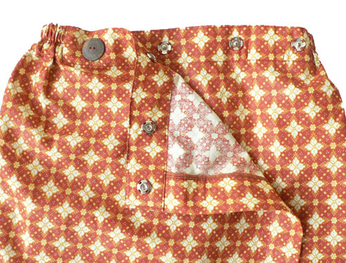 コットン・プリントバティック・エステ・ラップガウン30225前あき