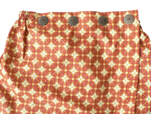 コットン・プリントバティック・エステ・ラップガウン30225前あき