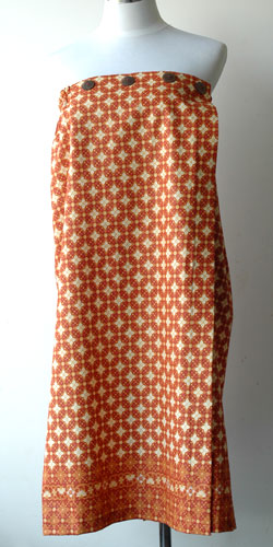 コットン・プリントバティック・エステ・ラップガウン30225