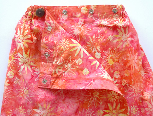 コットン・プリントバティック・エステ・ラップガウン30229前あき