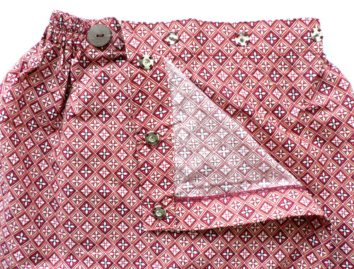 コットン・プリントバティック・エステ・ラップガウン30231前あき