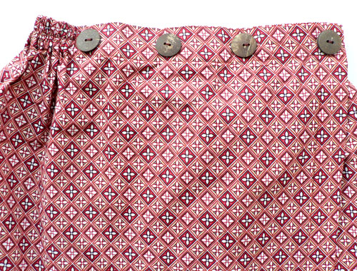 コットン・プリントバティック・エステ・ラップガウン30231前あき