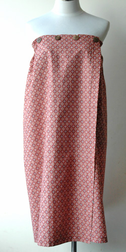 コットン・プリントバティック・エステ・ラップガウン30231