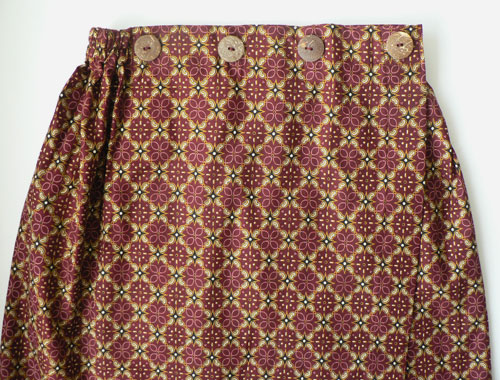 コットン・プリントバティック・エステ・ラップガウン30243前あき