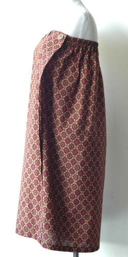 コットン・プリントバティック・エステ・ラップガウン30243横