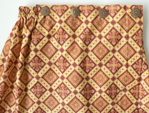 コットン・プリントバティック・エステ・ラップガウン30244前あき