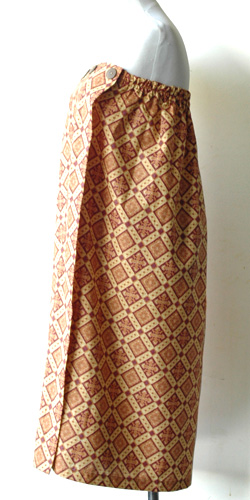 コットン・プリントバティック・エステ・ラップガウン30244横