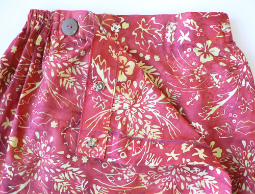 コットン・スタンプバティック・エステ・ラップガウン30253前あき